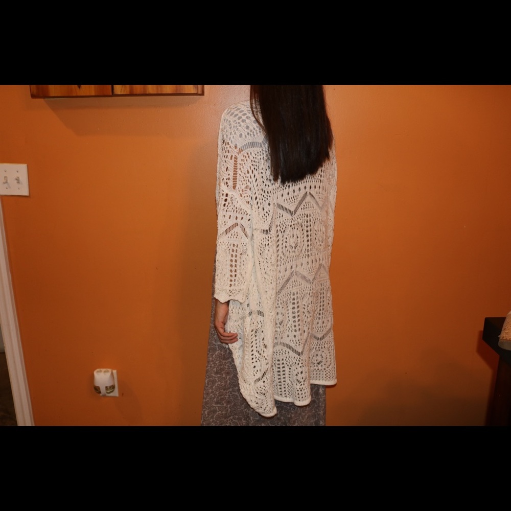 boho H&M crochet cardigan/ kimono